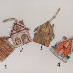 Casa navideña de MDF 10x10cm