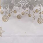 Bolsa de papel navideña plateada/dorada 18x8x24cm