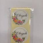 Rollo de etiquetas de agradecimiento 12 unidades.