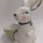 Jarrón de cerámica con conejo 16x13cm