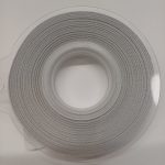 Cinta de raso plateada de 25 m x 0,6 cm