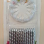 Caja de 24 velas trenzadas de plata