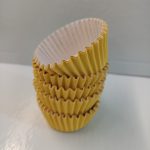 Molde para mini cupcakes amarillo de 5 x 2,5 x 3,5 cm