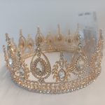 Corona de fiesta dorada 14,5x7cm