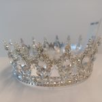 Corona de fiesta plateada 12,5 x 5 cm