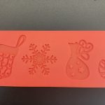Molde de silicona con motivo navideño de 15,5 x 6,5 cm