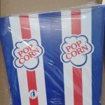 Caja para palomitas de maíz 90g 11x80x20cm Paquete de 5