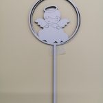 Adorno de MDF Ángel en la nube 20cm