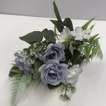 Ramas de rosas azul pastel de 28 cm