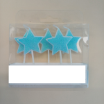 Vela Estrella Azul 5 Piezas.