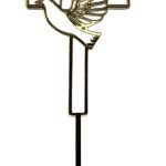 Adorno acrílico dorado Paloma del Espíritu Santo