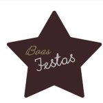 Estrella de chocolate de 5,5 cm, paquete de felices fiestas.2