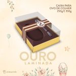 Caja de huevos de Pascua metalizados dorados de 250 g
