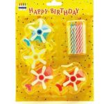 Set de 6 velas + 4 helic. 6cm