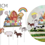 Adorno para tarta temática de jueves, 7 piezas.