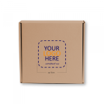 Caja de cartón para envío postal con tu logotipo Kraft