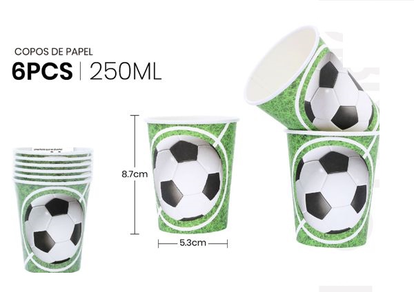 Copa de Tarjetas de Fútbol 250ml Emb.6