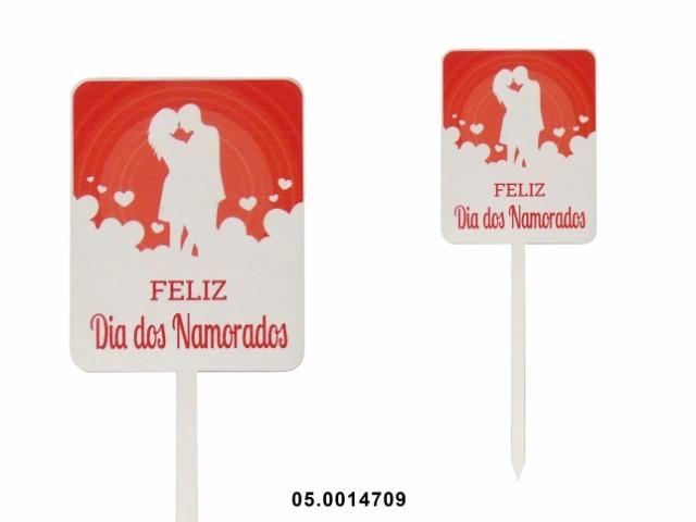 Feliz Día de San Valentín MDF Topper 13x5cm