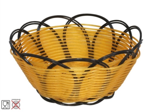 Cesta de pan rosa Ø 17 x 8cm