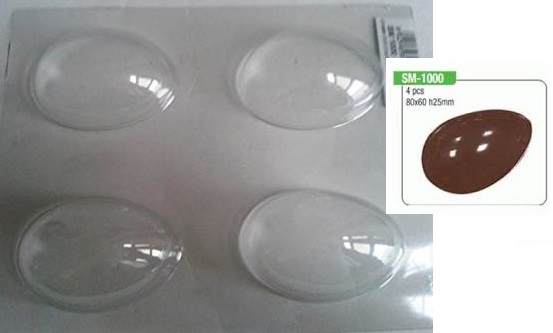 Molde de 2 huevos acetato completo 80×60 h25 mm