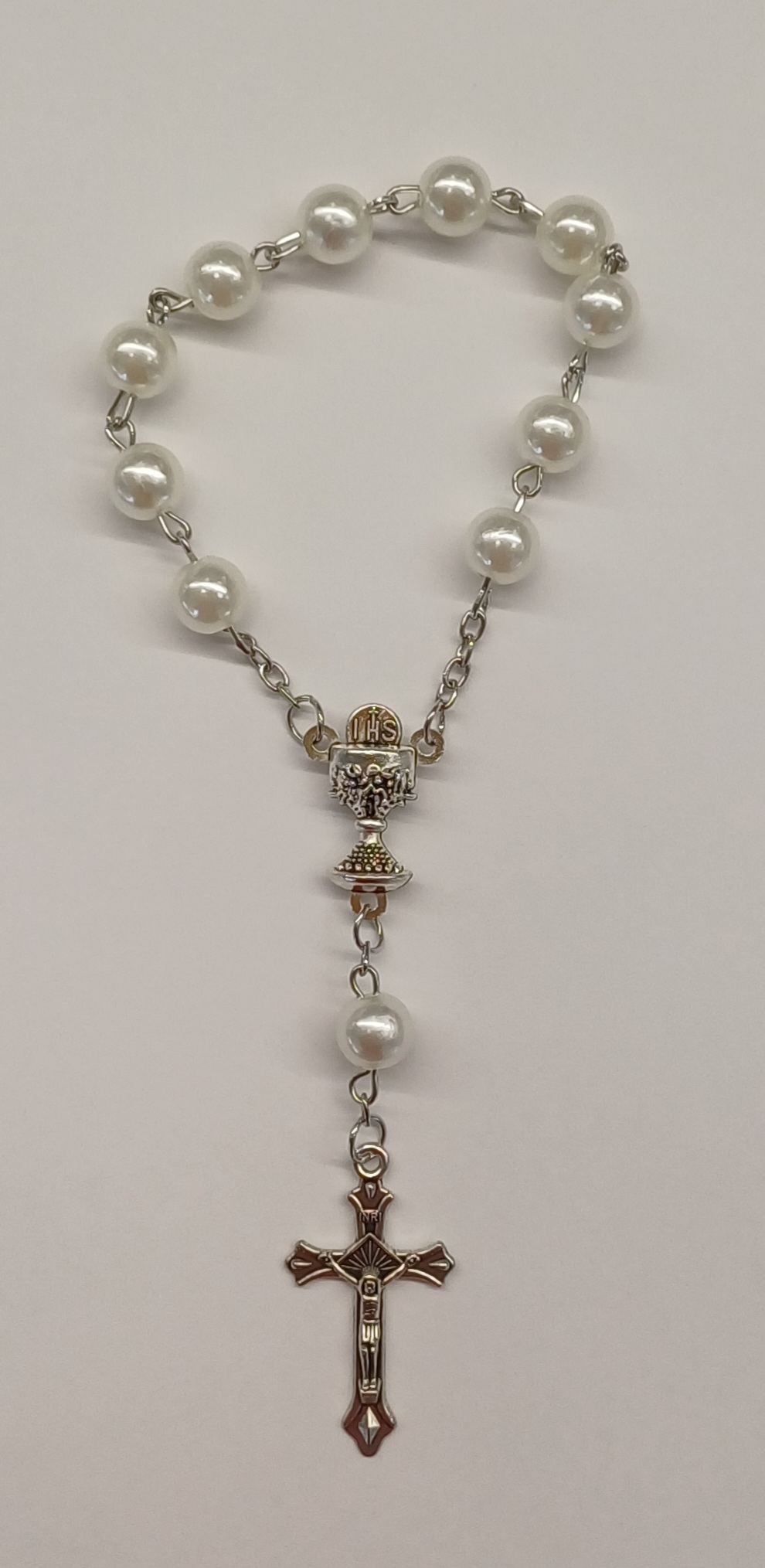 COMUNIÓN DE LA DÉCADA CON CÁLIZ COLOR PERLA 14CM