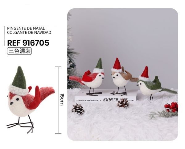 Pájaro de Navidad 12x12cm