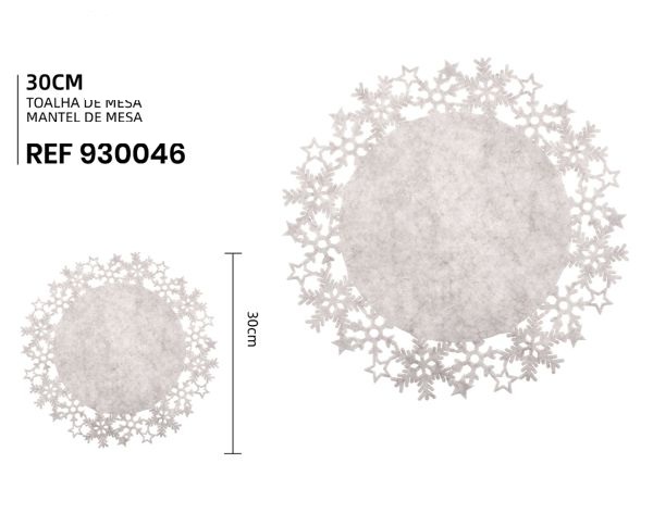 Marcador de mesa Snowflake Ø 30cm