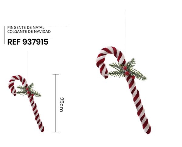 Palo de Navidad Decorado 25cm