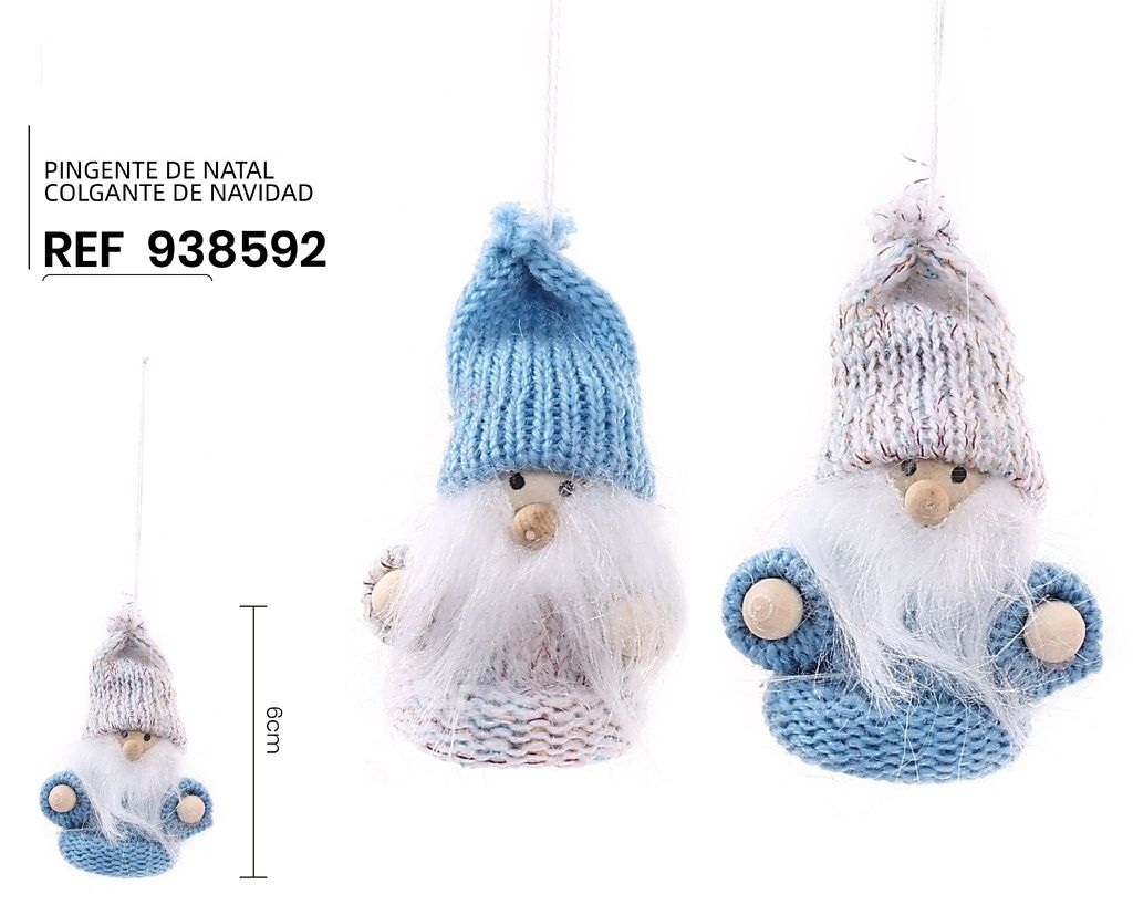 Colgante Navidad Tono Azul 7cm