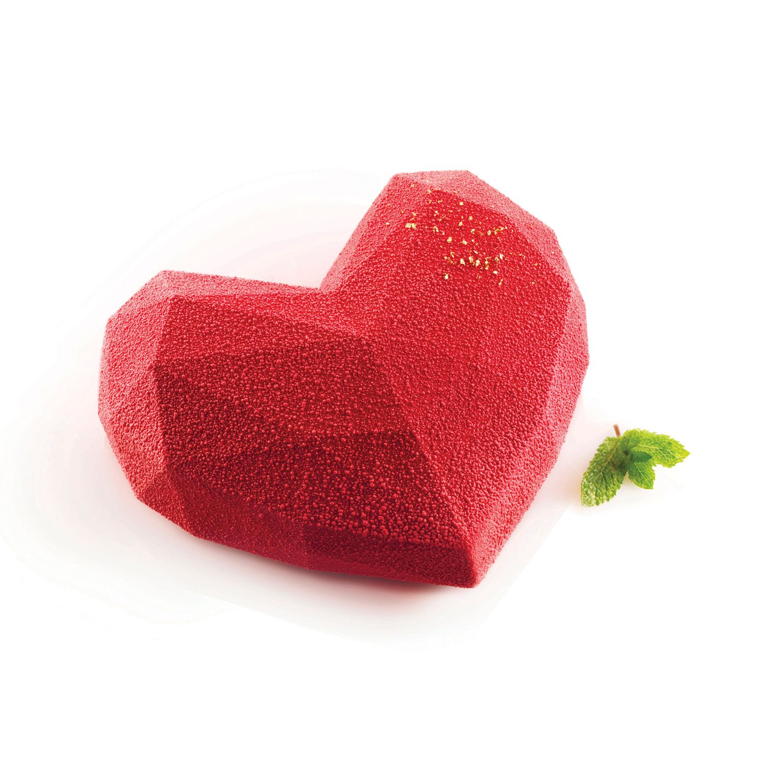 Molde de silicona de corazón de origami 150mmx135mmx55h (600ml)