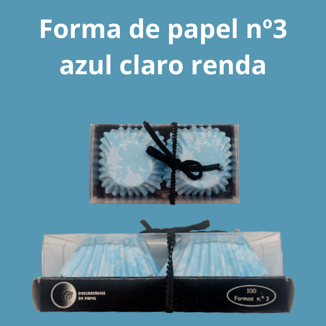 Encaje azul claro Formulario de papel No.3 pk.100