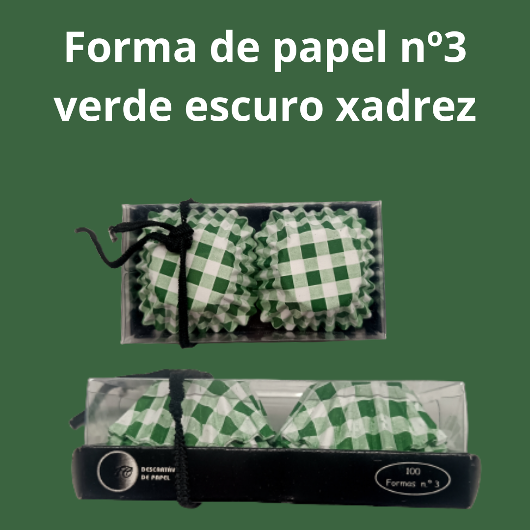 Formulario de papel No.3 Verde oscuro a cuadros pk.100
