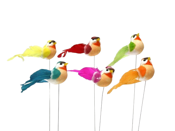 Pájaro Colorido 8cm Caja 12