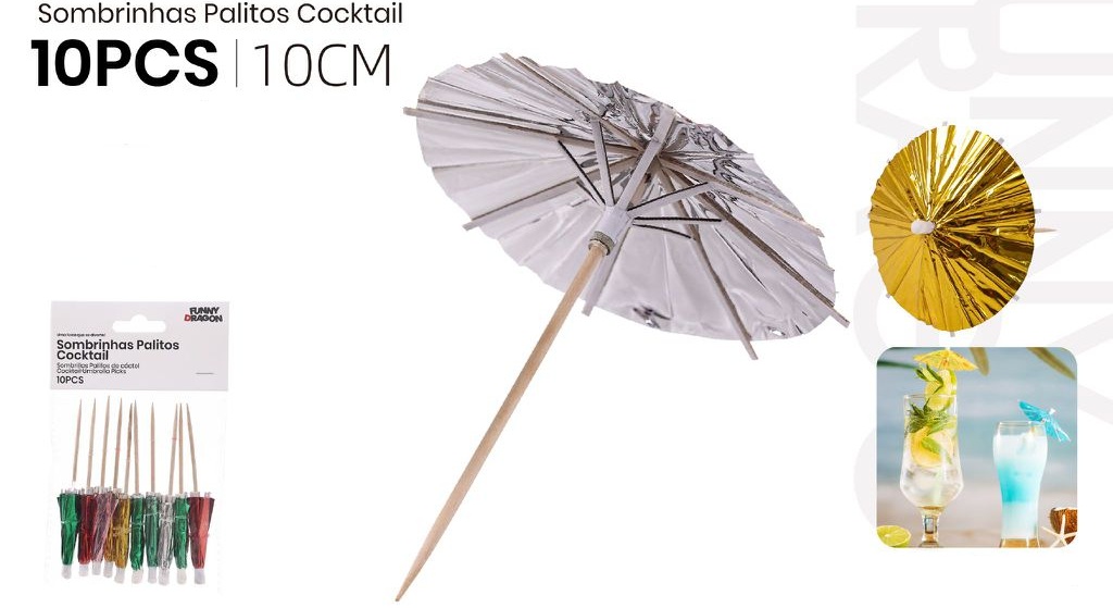 Paraguas con Palillo de Cóctel 10cm Sc.10