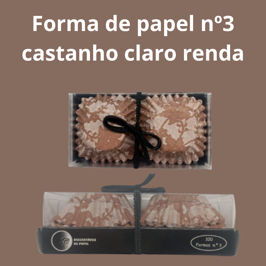 Formulario de papel No.3 encaje marrón claro pk.100