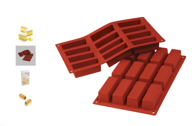 Molde de silicona 12 rectángulos 79x39mm x h 30mm